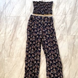 Dark blue Floral set